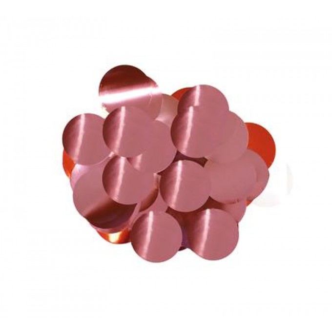 bg647459 Oaktree Metallic Foil Confetti 10mmx14g Lt Pink