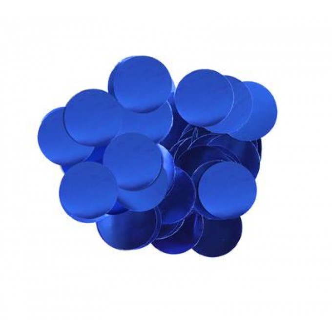 bg647473 Oaktree Metallic Foil Confetti 10mmx14g Blue