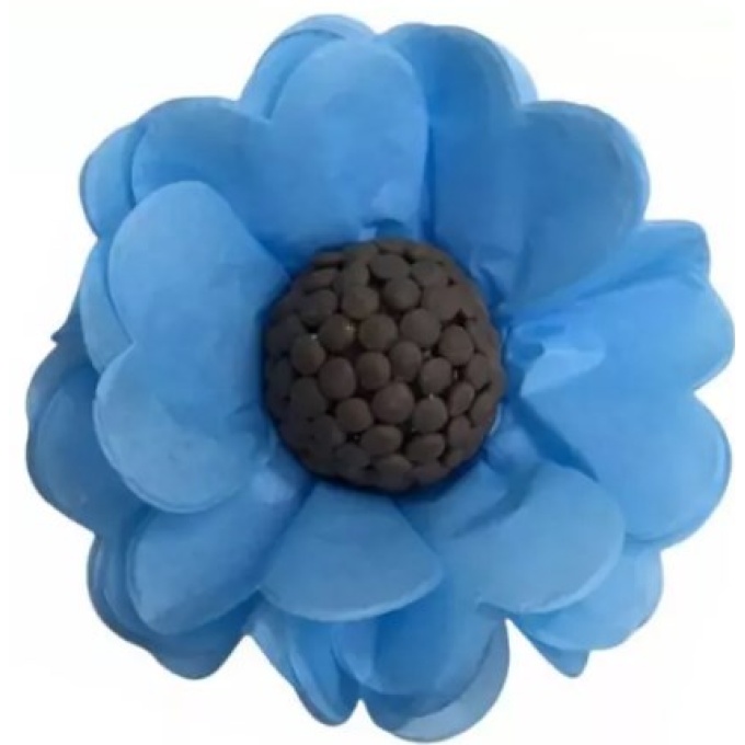 Forminhas de Papel Seda Flor Azul Escuro Pack 12