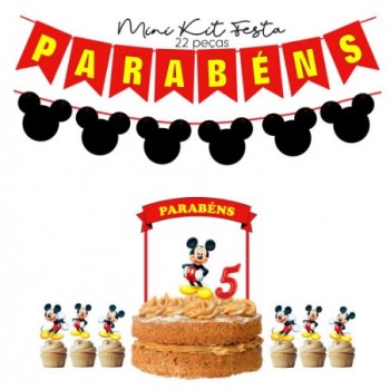 Kit Festas Mickey 22Pcs