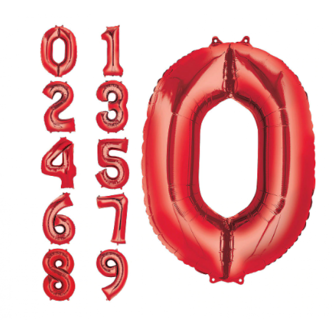 baloes numeros gigantes vermelho