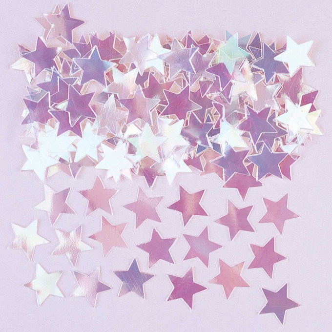 confetis estrelas iridescentes