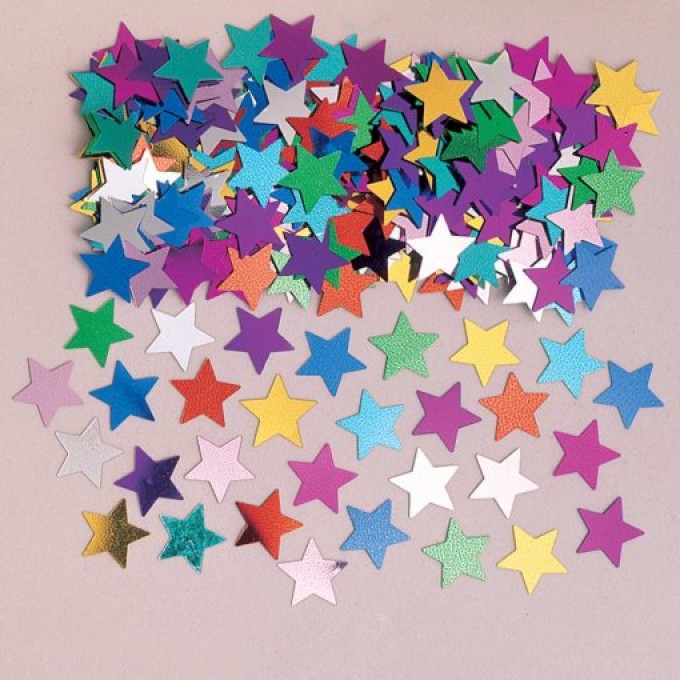 confetis estrela coloridos