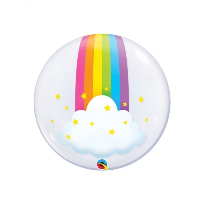 rainbow deco bubble balloon