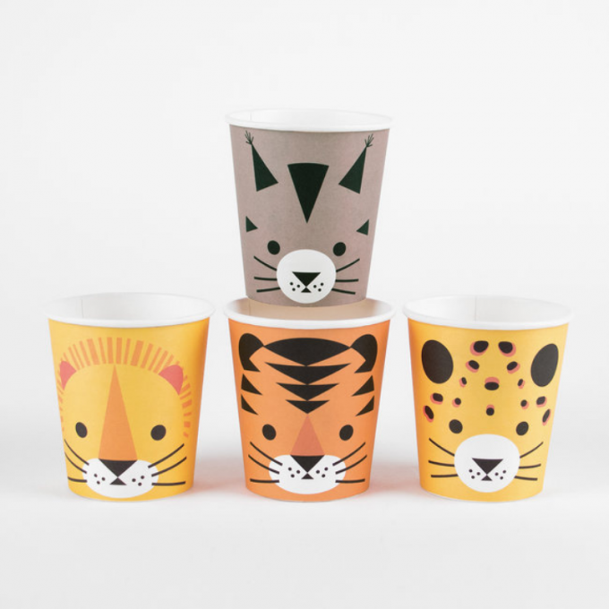 copos animais da selva felinos