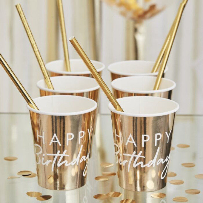 mix 245 gold happy birthday cup min