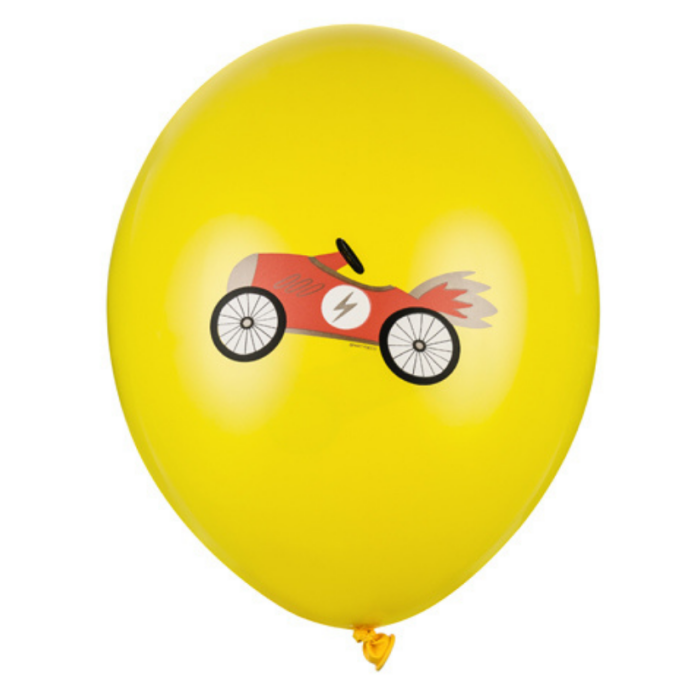 balão amarelo carros