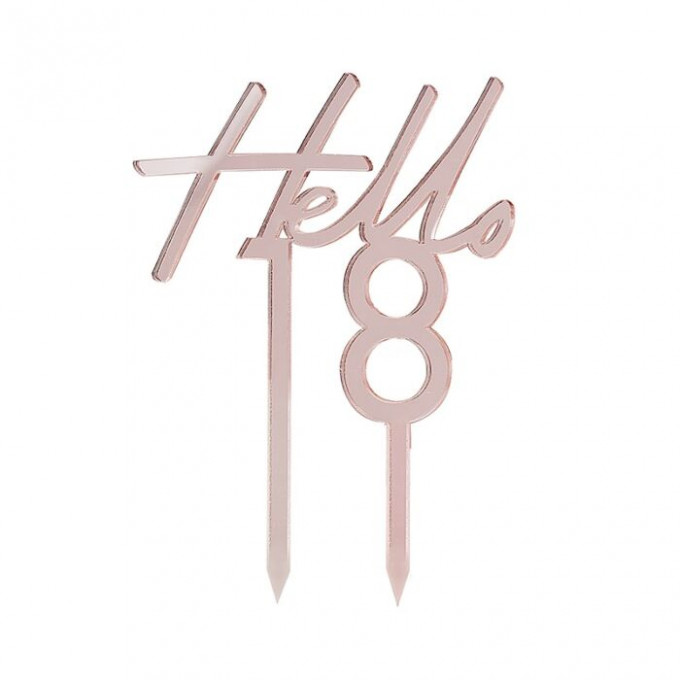 mix 303 rose gold acrylic hello 18 cake topper cut out min