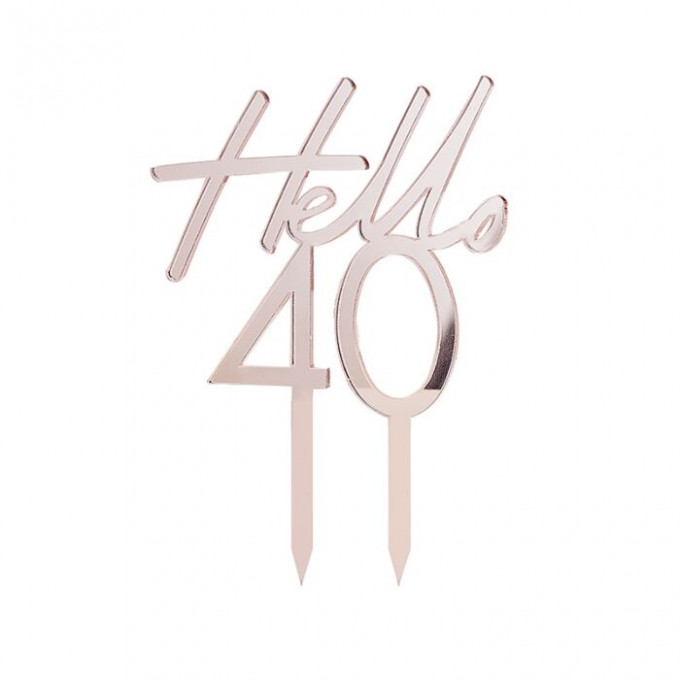 mix 306 rose gold acrylic hello 40 cake topper cut out min