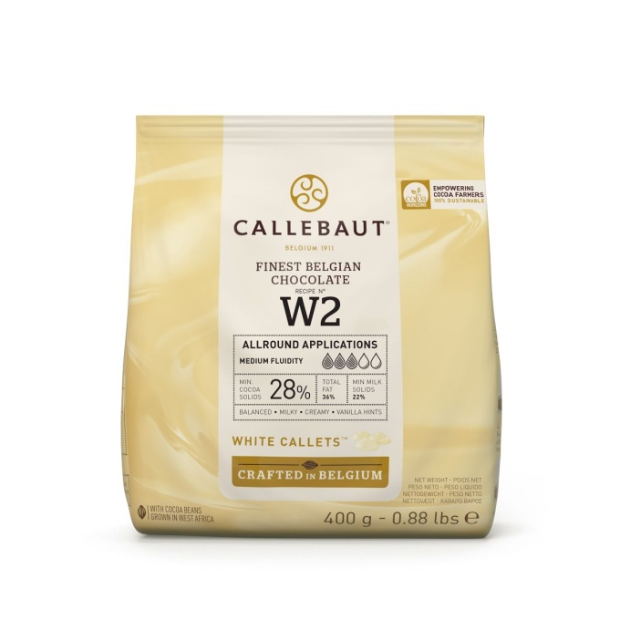 Chocolate Callebaut Branco W2 400gr 1