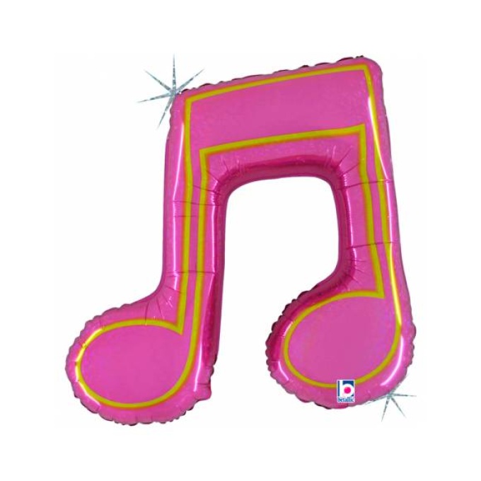 40 66x68 cm nota musical doble rosa holografico h