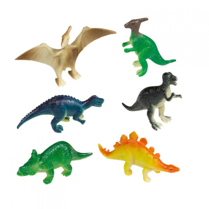8 mini figurines en plastique happy dino