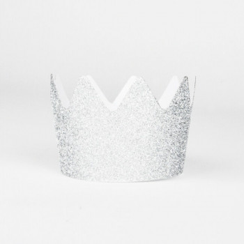 glitter crowns silver