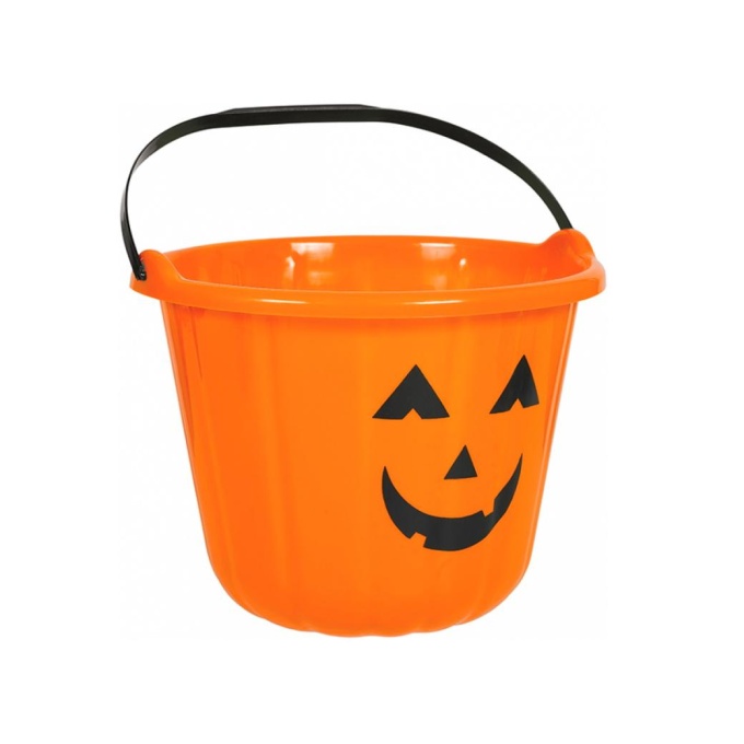 orange pumpkin trick or treat bucket