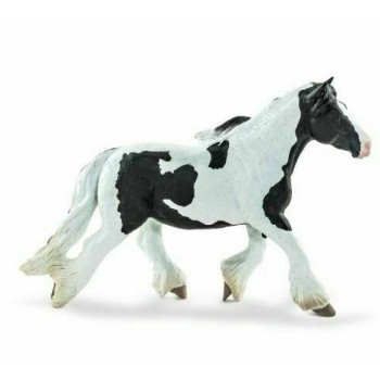 Boneco Miniatura Cavalo Branco e Preto