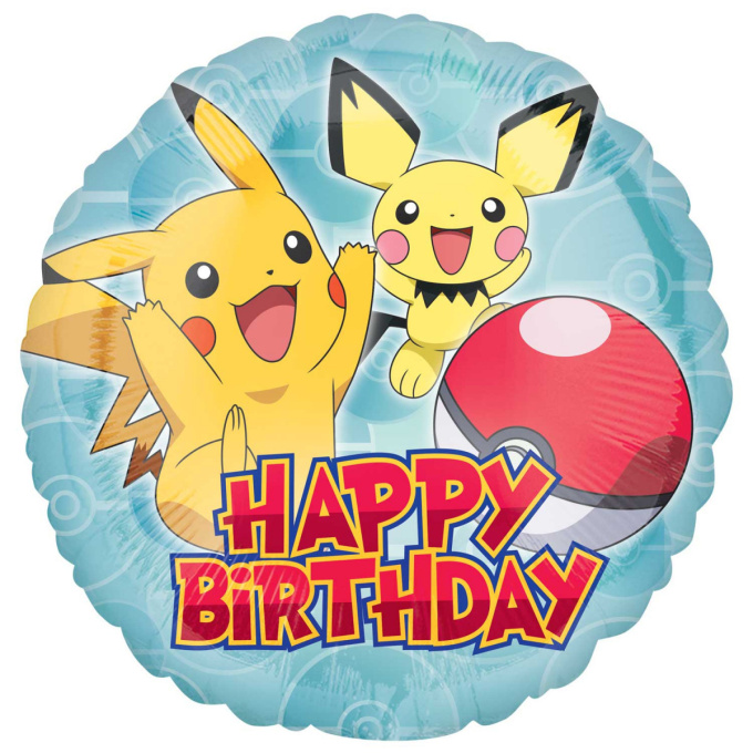 balao pokemon happy birthday 43cm