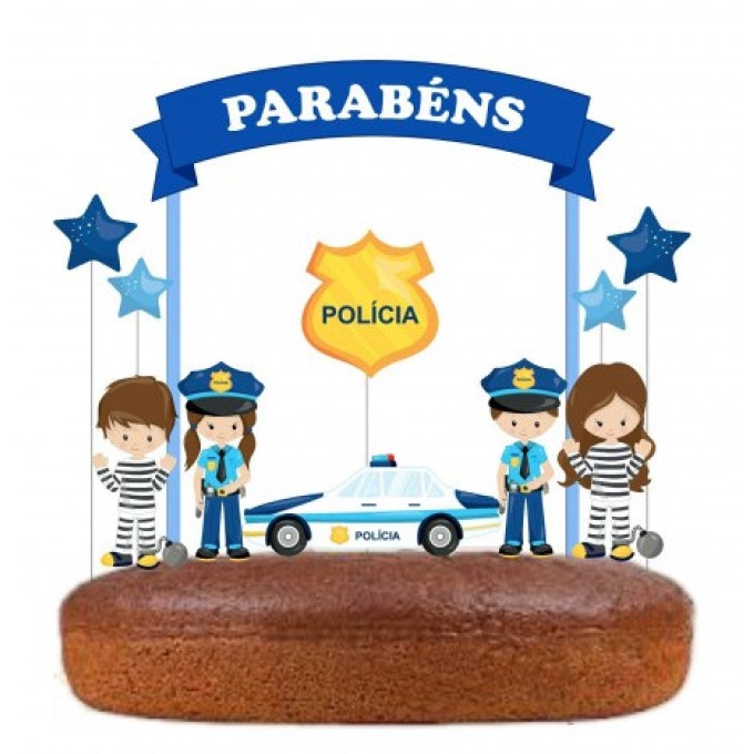 Topo de Bolo Policia