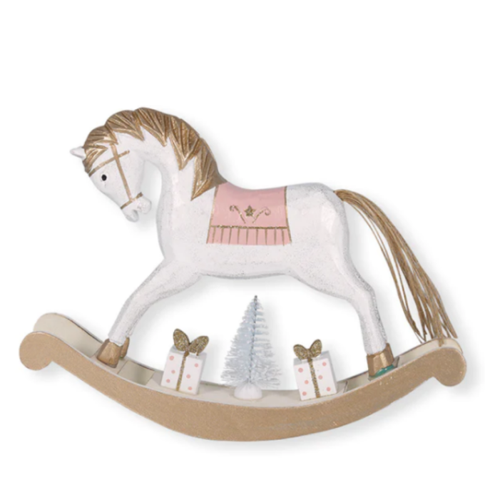 cavalo de baloico decoracao natal em madeira 1