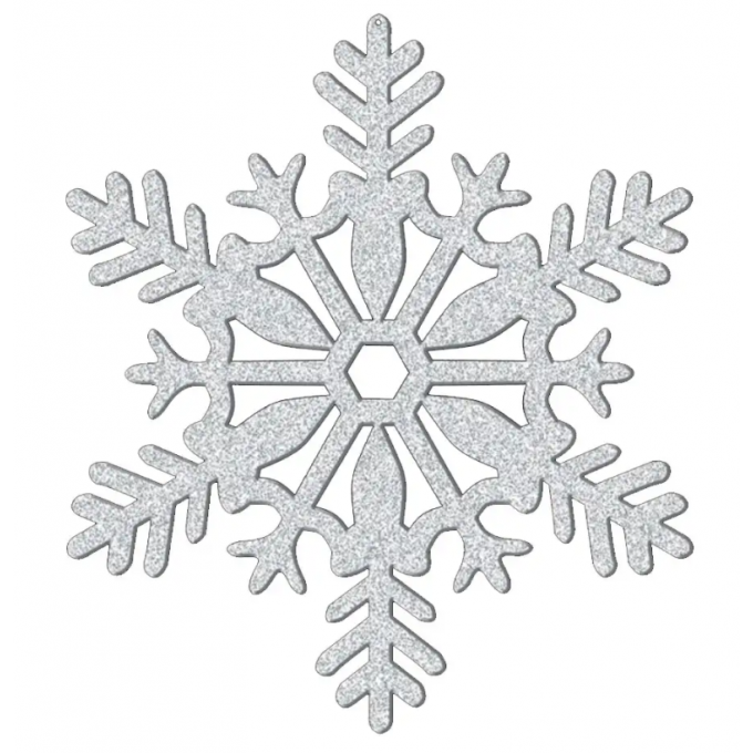 decoracao natal floco de neve glitter branco