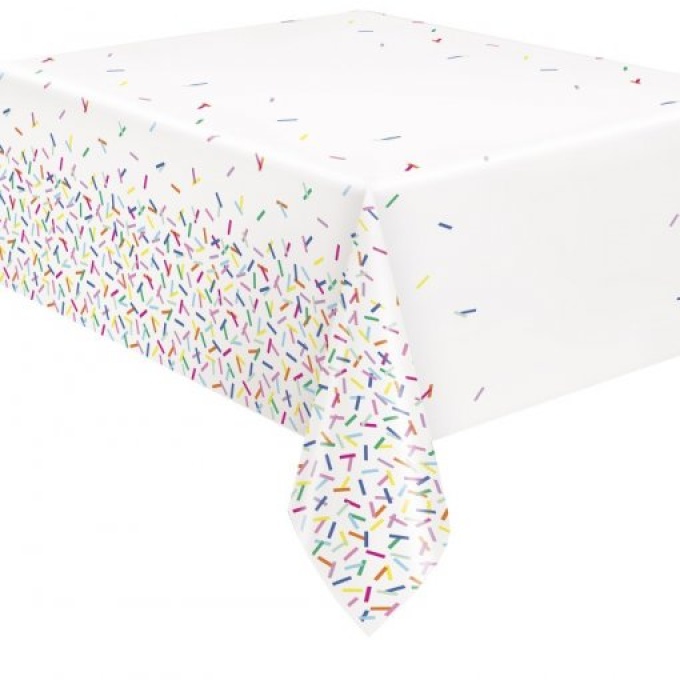 toalha de mesa confetis cores diersas