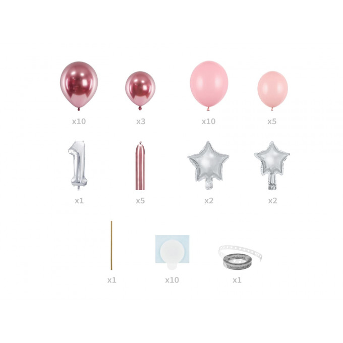 baloes numero 1 rosa c