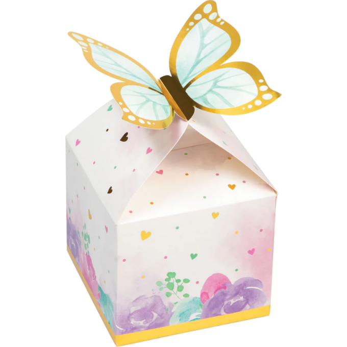 caixa presente festa borboletas