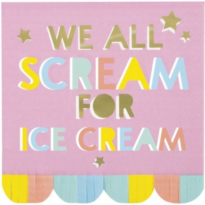 guardanapo papel festa gelados e sorvetes ice cream