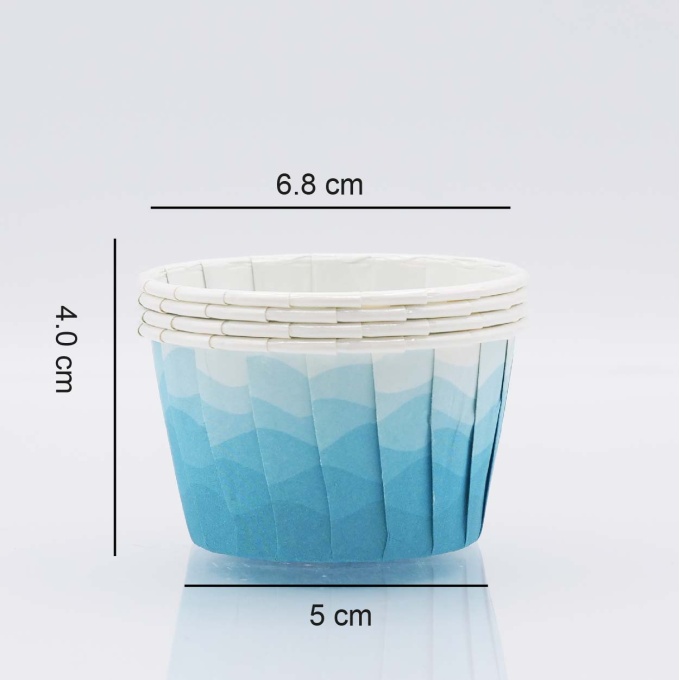 Forma de Papel Marmoreado Azul Pack 24