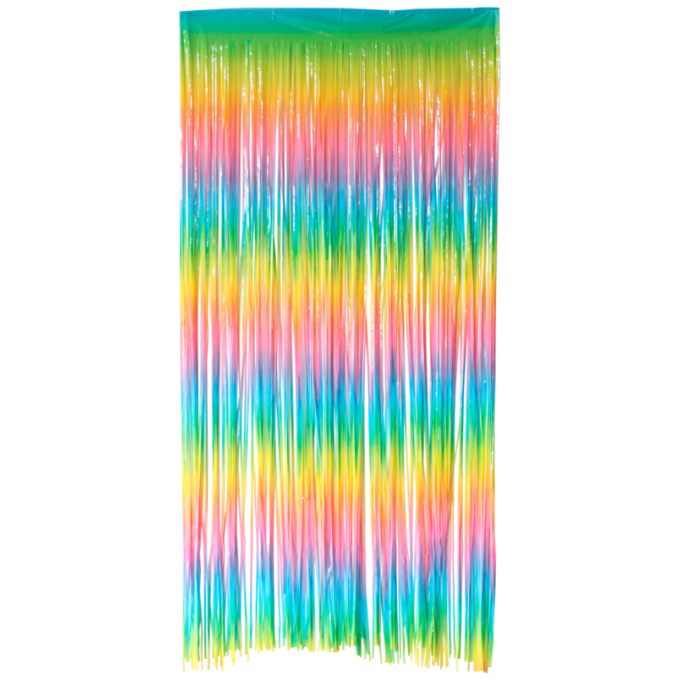 cortina de festa colorida