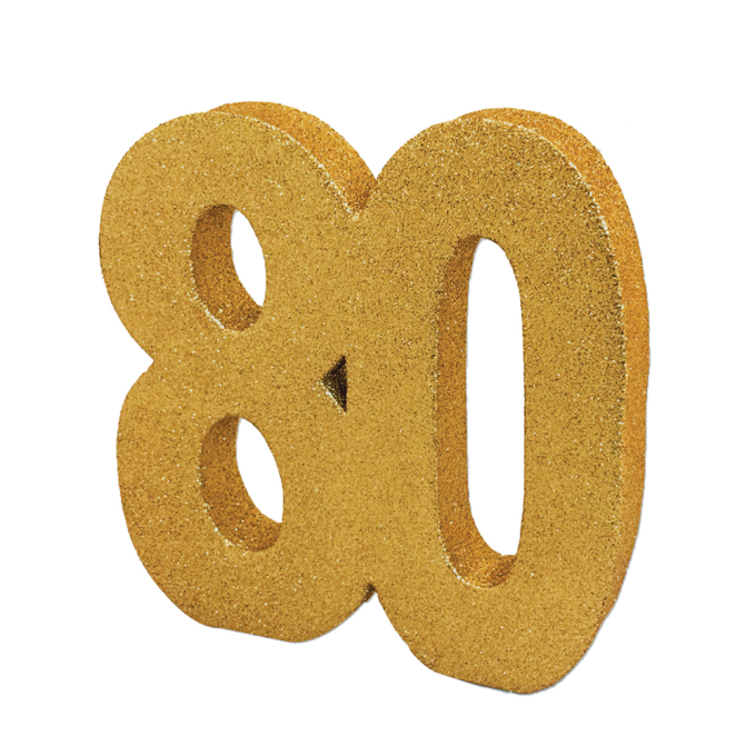 numero 80 esferovite glitter dourado