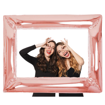 painel moldura photobooth rosa gold