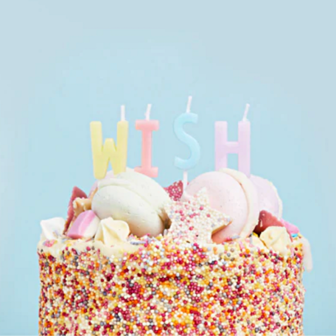 velas aniversario WISH tons pastel a