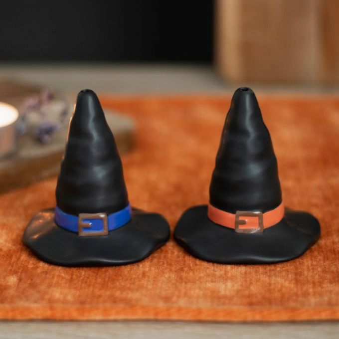 saleiro e pimenteiro chapeus de bruxa halloween 1