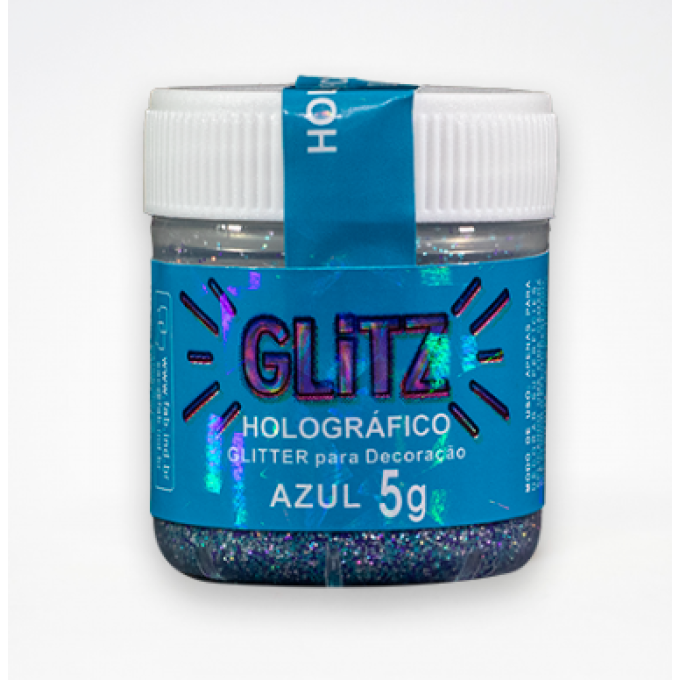 Glitz Holografico Azul Fab 5Gr