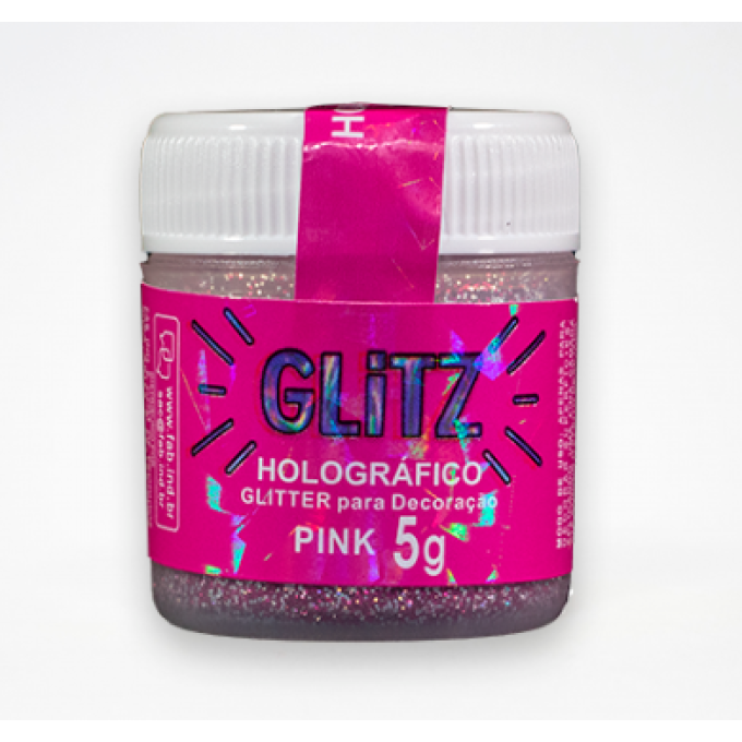 Glitz Holografico Rosa Fab 5Gr