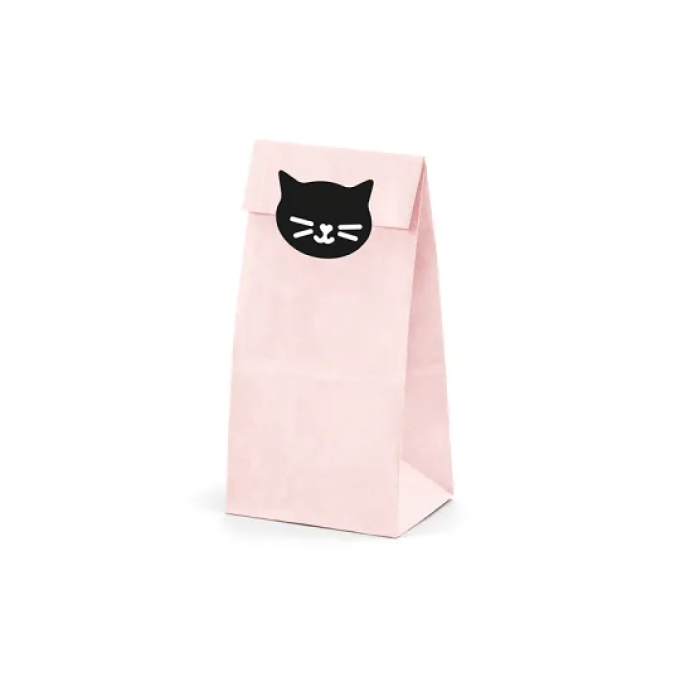 Sacos para Doces Gatinho Preto - Pack.6