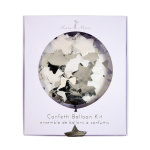 Kit 8 Balões Transparentes com Confetis Estrelas Prata - 45cm - Image 3