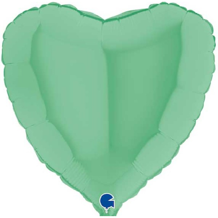 Balão Coração Menta Pastel - 46cm - Image 1