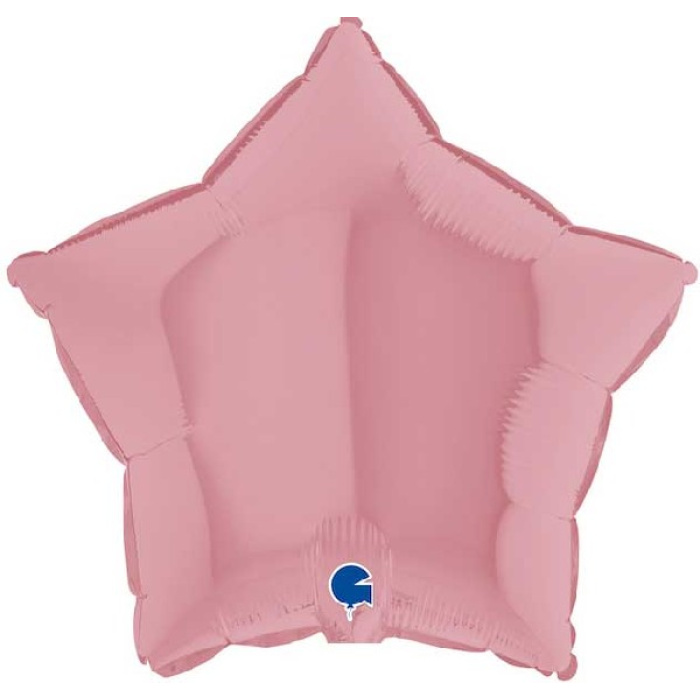 Balão Estrela Rosa Pastel Mate - 46cm - Image 1
