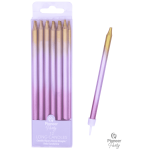Velas Longas Rosa e Ouro - Pack 12