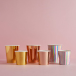 Copos Shot Papel Rosa Gold 120ml - Pack 10 - Image 3
