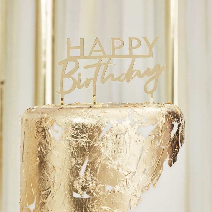 Topo bolo madeira HAPPY BIRTHDAY - Image 4