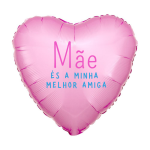 Balão Personalizado Coração Mensagem Mãe - 48cm