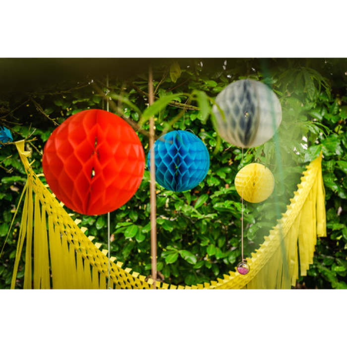 Grinalda em Franjas de Papel Amarelo - 3m - Image 3
