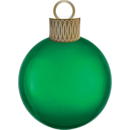 Balão Orbz XL Verde Bola de Natal - 50cm
