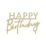 Topo bolo madeira HAPPY BIRTHDAY - Image 5