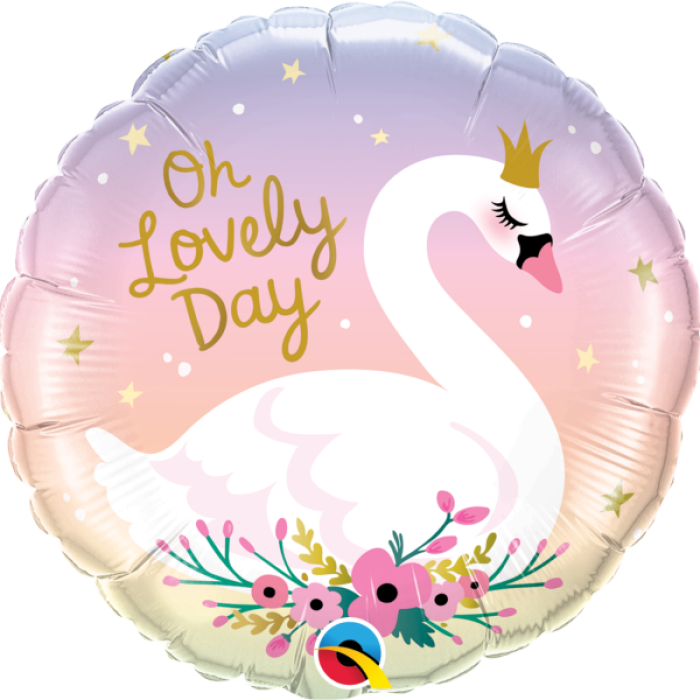 Balão Aniversário Cisne 46 cm - Image 1