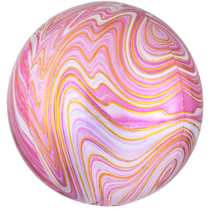 Balão Marble ORBZ Rosa Tons e Ouro - 40cm - Image 1