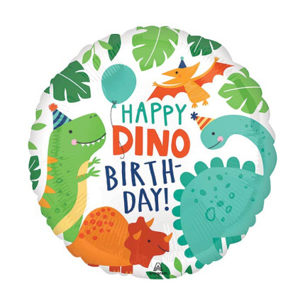 Balão Happy Dinossauro Birthday! - 43cm