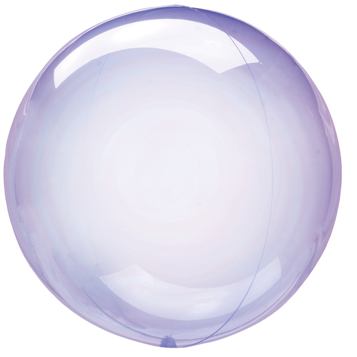 Balão Crystal Clear Transparente Violeta  46cm - Image 1